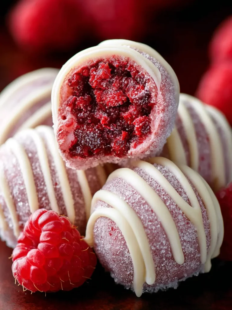 White Chocolate Raspberry Truffles First Image