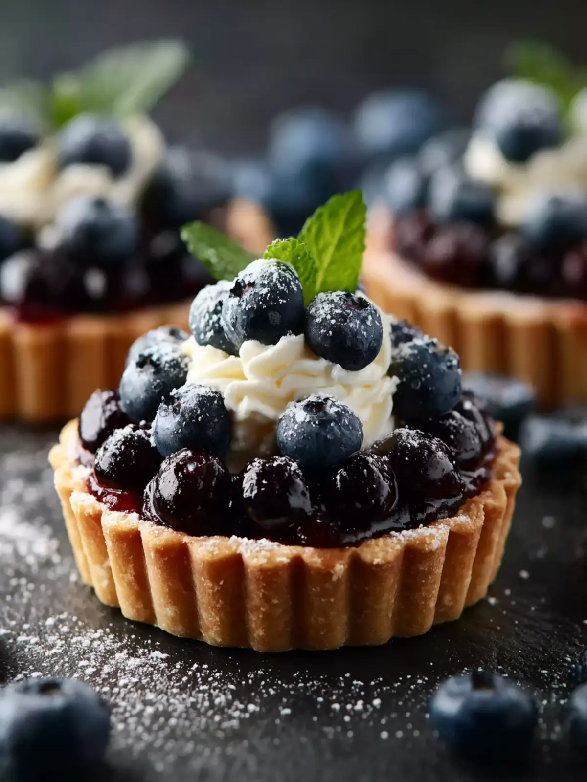 Blueberry Cream Cheese Tartlets First Image