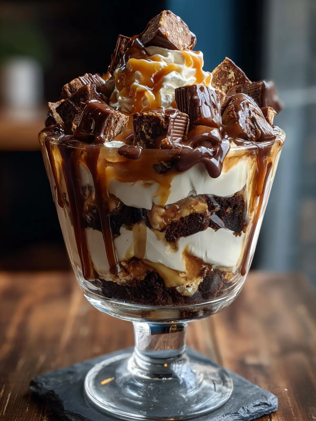 Caramel Cheesecake Brownie Trifle – Easy Layered Dessert Recipe First Image