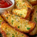 Irresistibly Crispy Garlic Parmesan Potato Wedges Recipe First Image