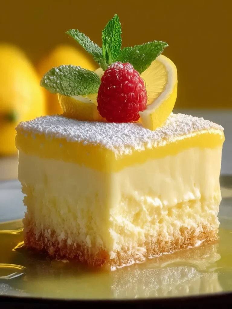 Irresistible Lemon Custard Cake First Image