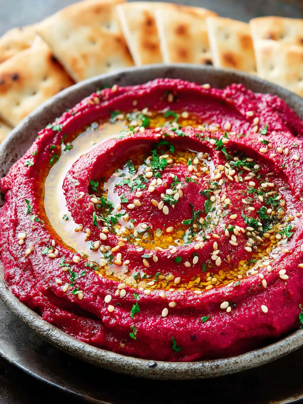 Irresistible Roasted Beet Hummus Platter Recipe First Image