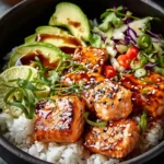 Savory Crispy Honey Ginger Salmon Bowl Recipe Delight First Image