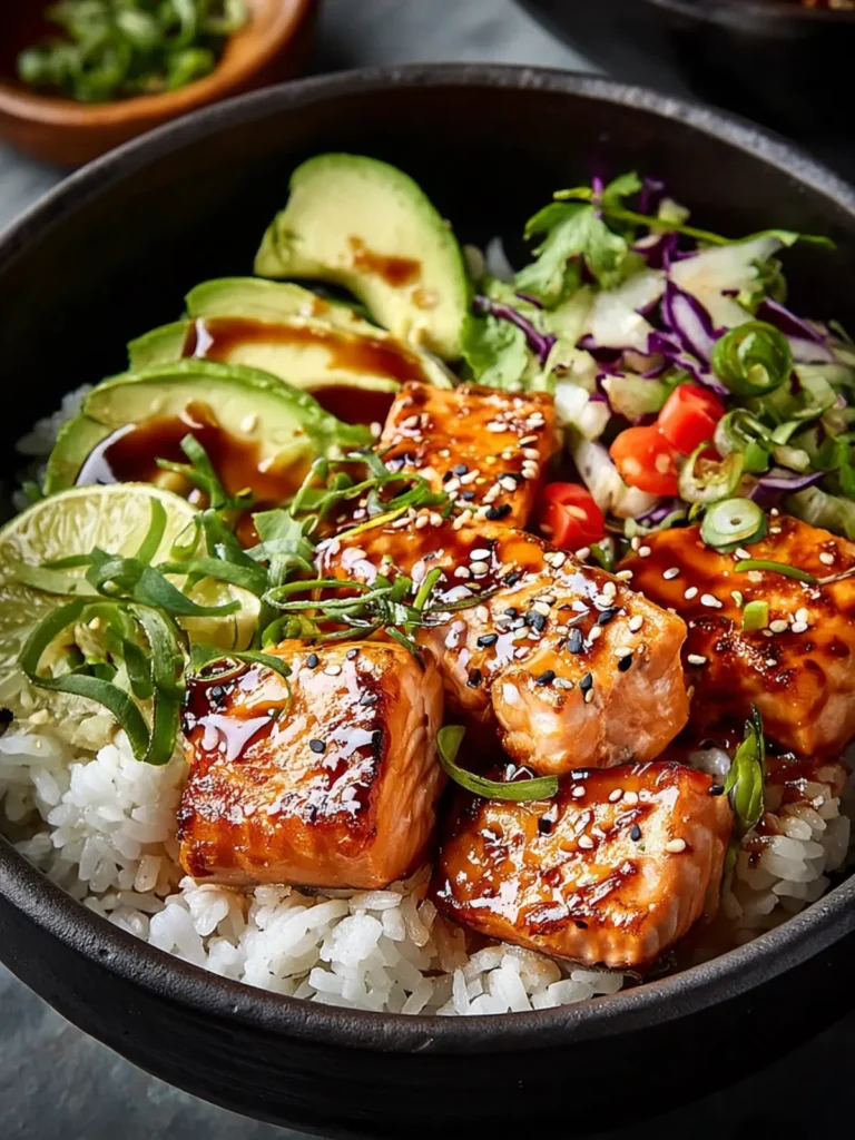 Savory Crispy Honey Ginger Salmon Bowl Recipe Delight First Image