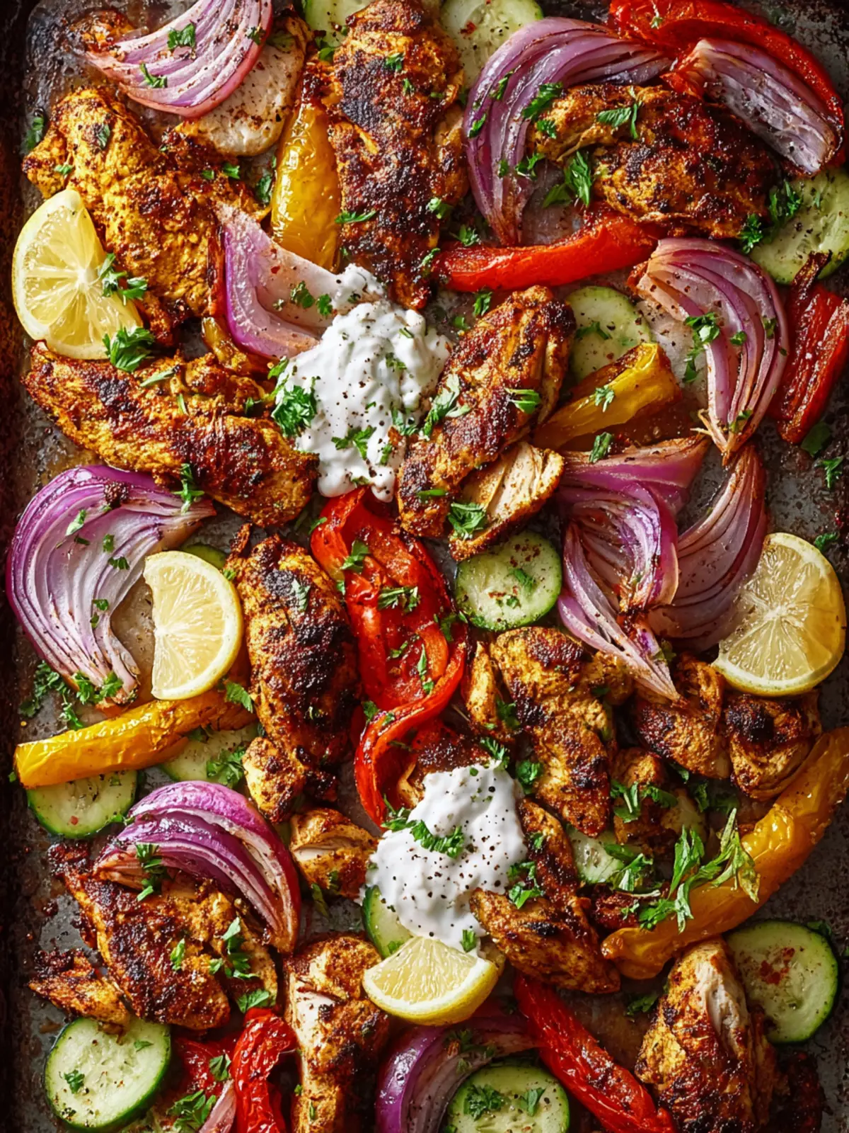 Flavorful Chicken Shawarma Sheet Pan Dinner Recipe First Image