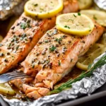 Irresistible Lemon Garlic Butter Baked Salmon in Foil First Image