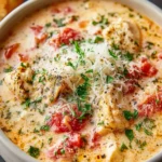 Crock Pot Creamy Chicken Parmesan Soup First Image