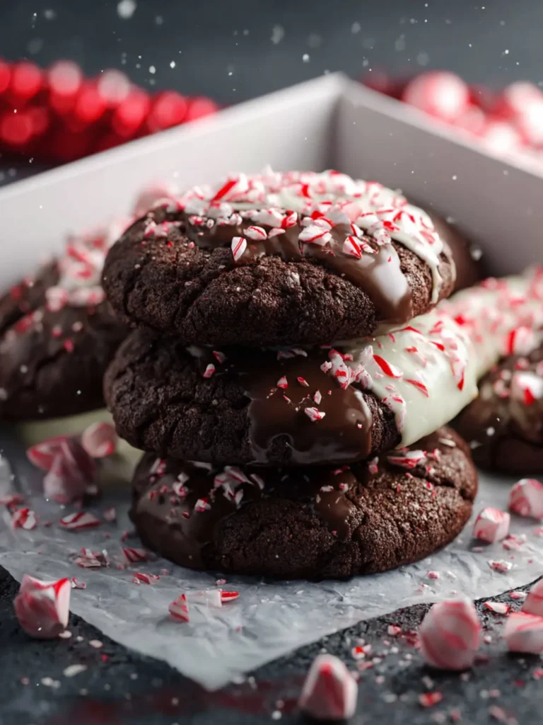 Chocolate Peppermint Cookies First Image