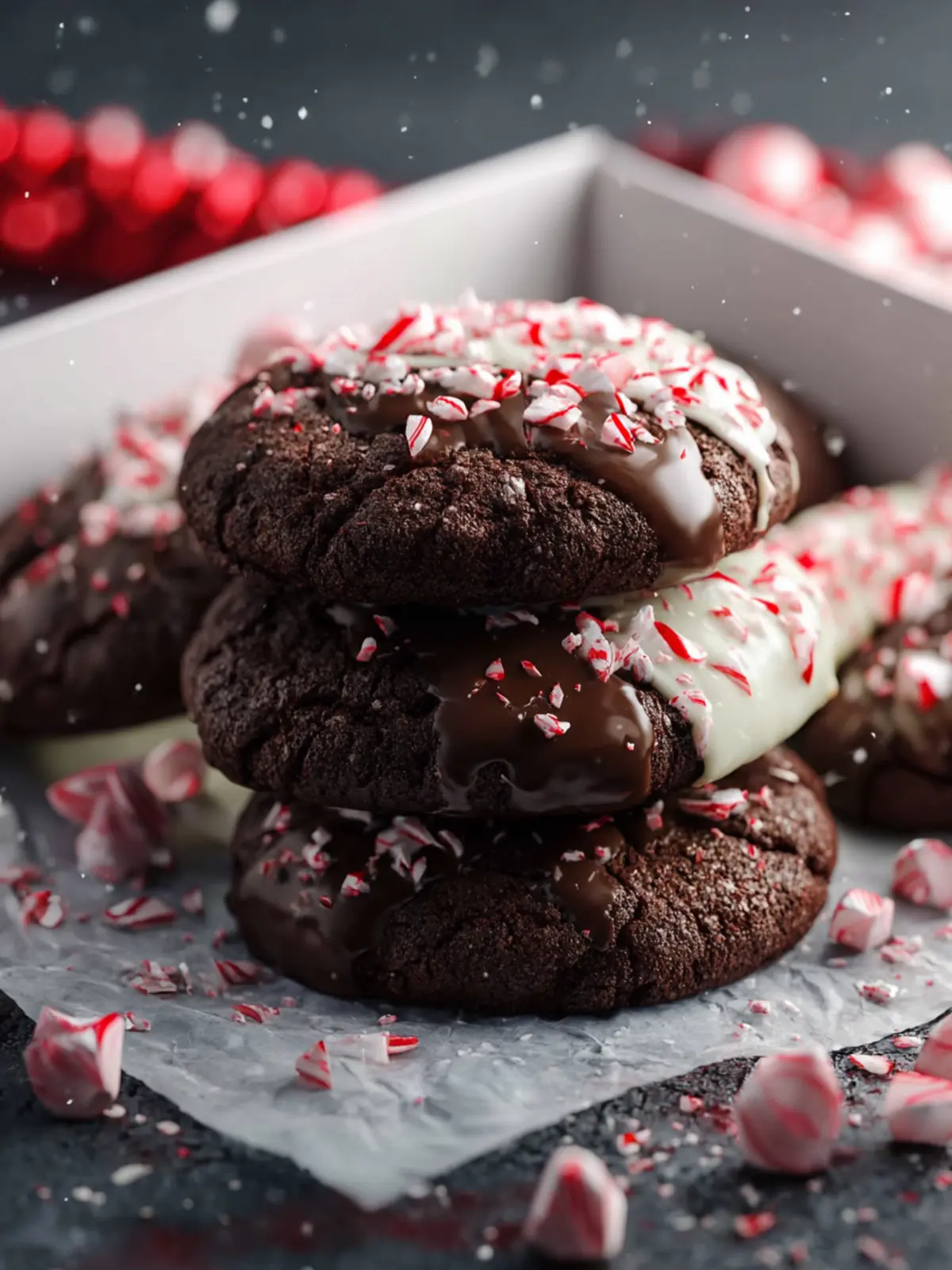 Chocolate Peppermint Cookies First Image