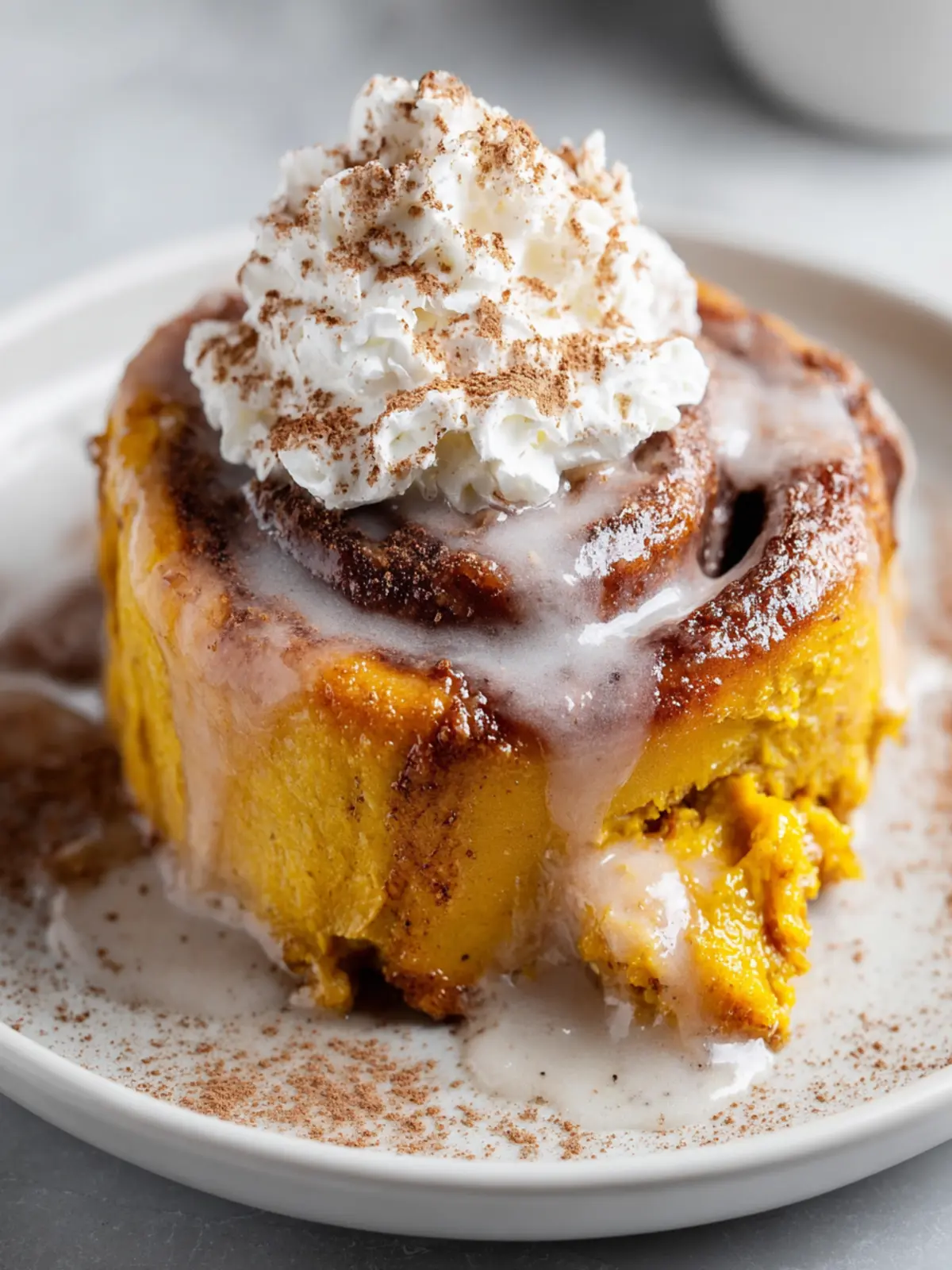 Ooey Gooey Pumpkin Cinnamon Rolls First Image