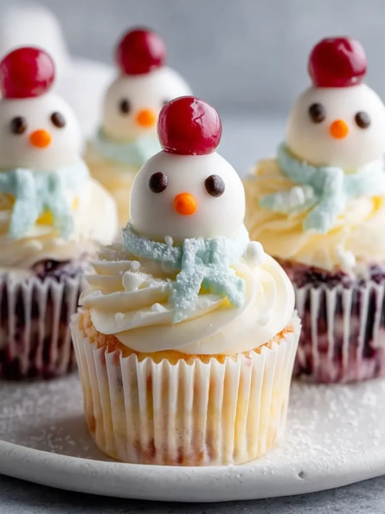 Fun Snowman Cupcakes Recipe Perfect for Winter Treats First Image