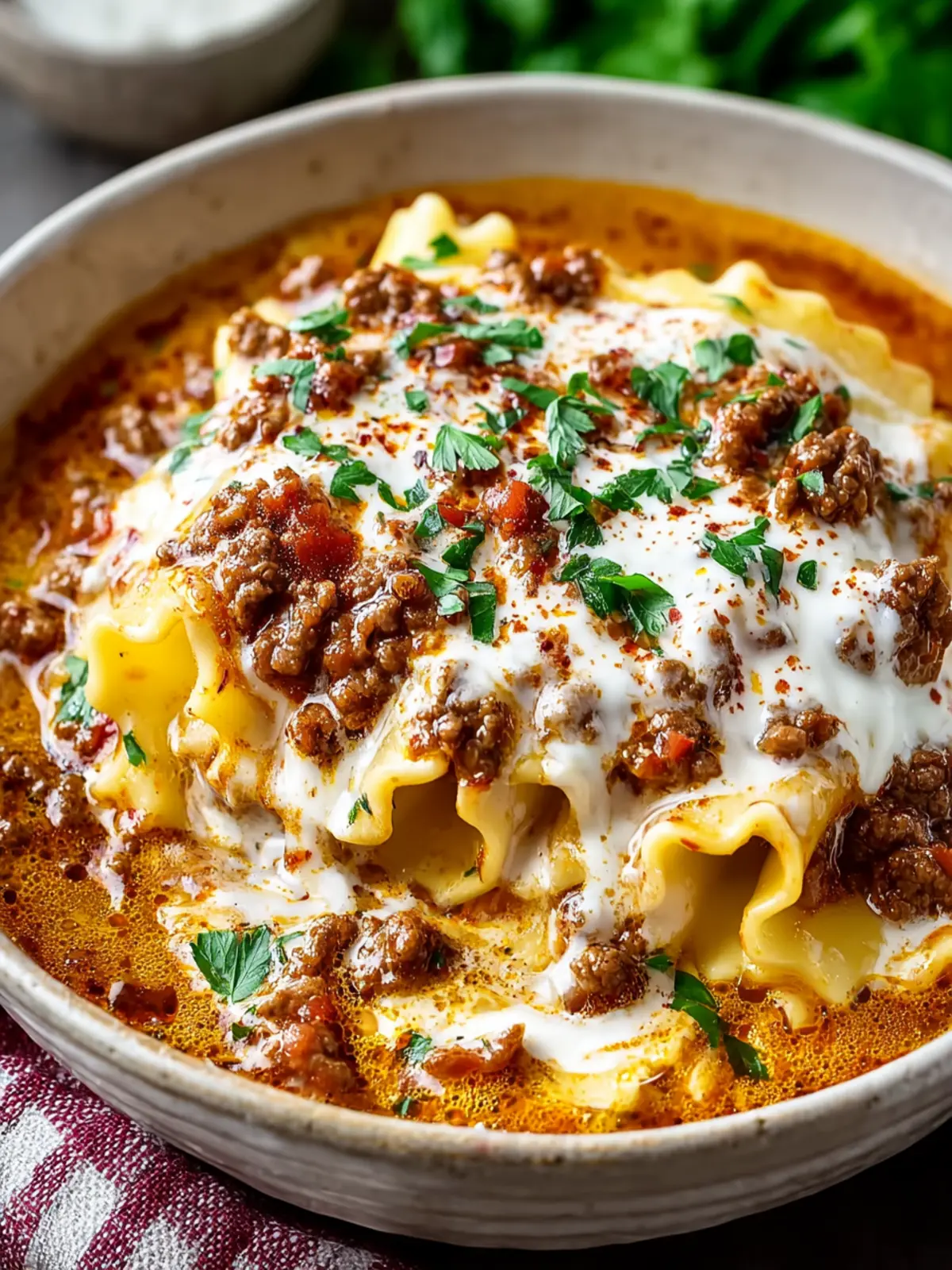 High Protein Lasagna Soup First Image