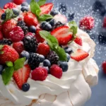 Berry Topped Pavlova Dessert First Image