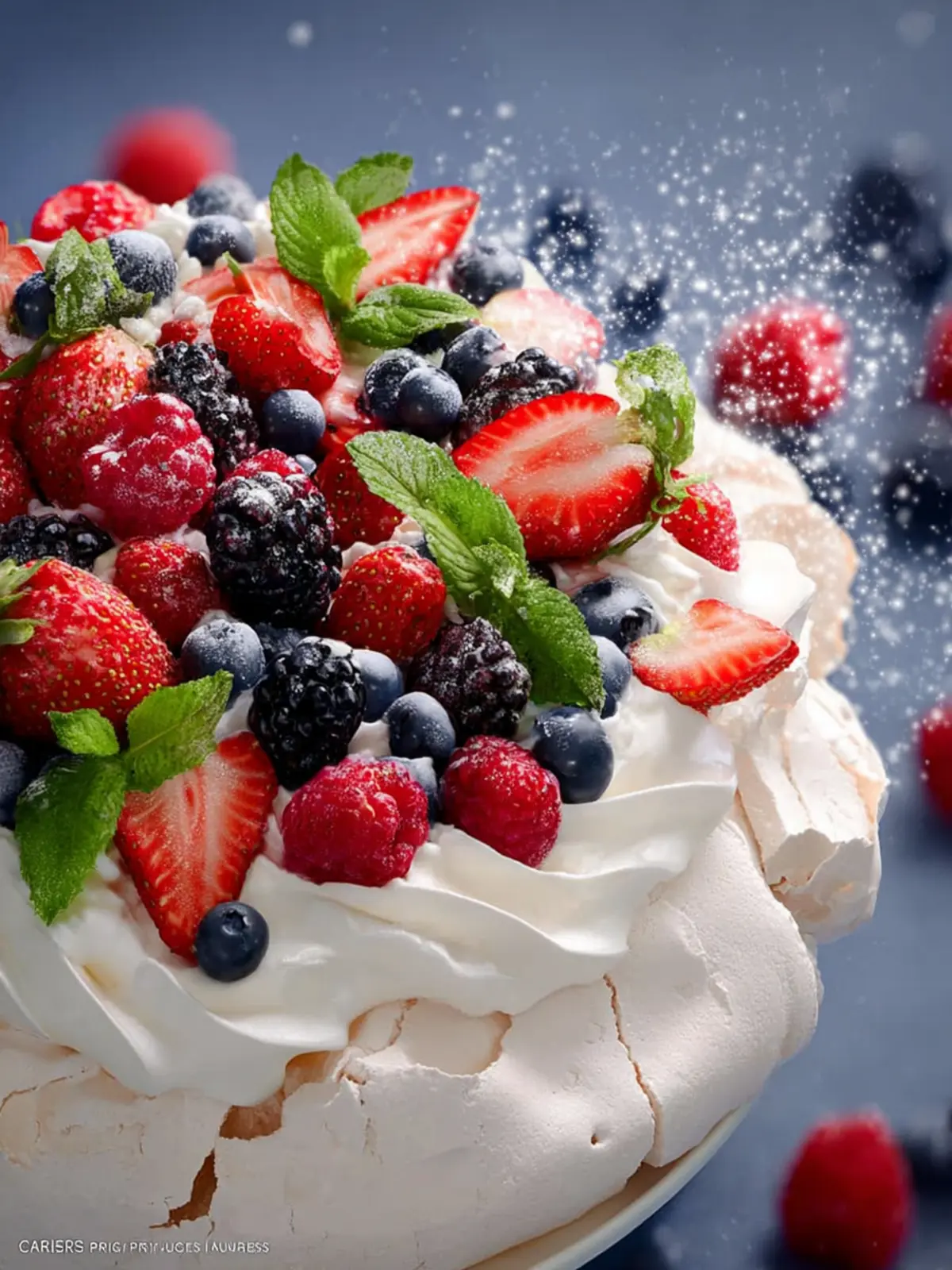 Berry Topped Pavlova Dessert First Image