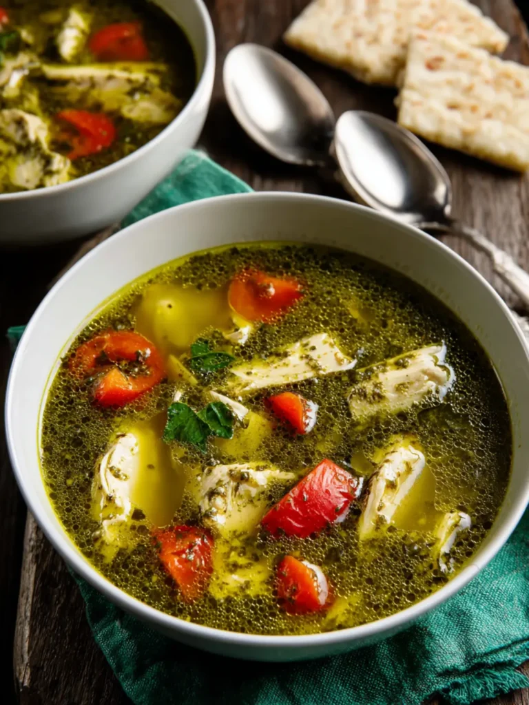 Chicken Pesto Soup (Instant Pot or Stovetop) First Image