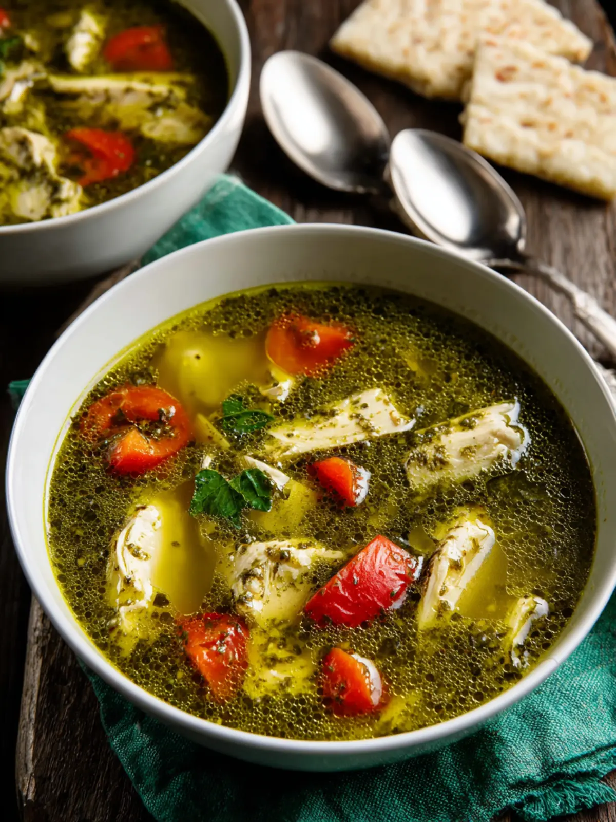 Chicken Pesto Soup (Instant Pot or Stovetop) First Image
