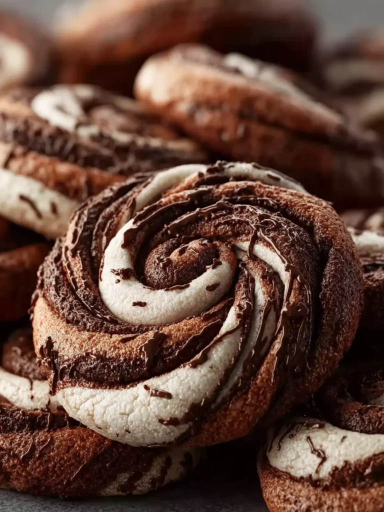 Chocolate Marshmallow Swirl Cookies First Image