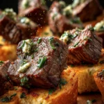 Garlic Bread Steak Bites First Image