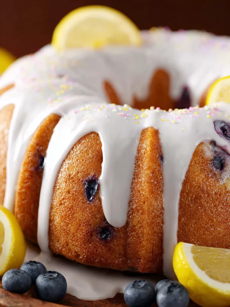 Lemon Blueberry Bundt Cake First Image