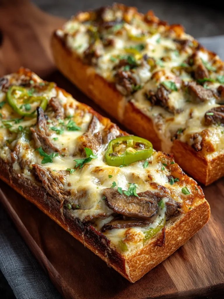 Philly Cheesesteak Cheesy Bread First Image