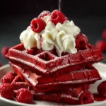 Red Velvet Waffles with Cream Cheese First Image