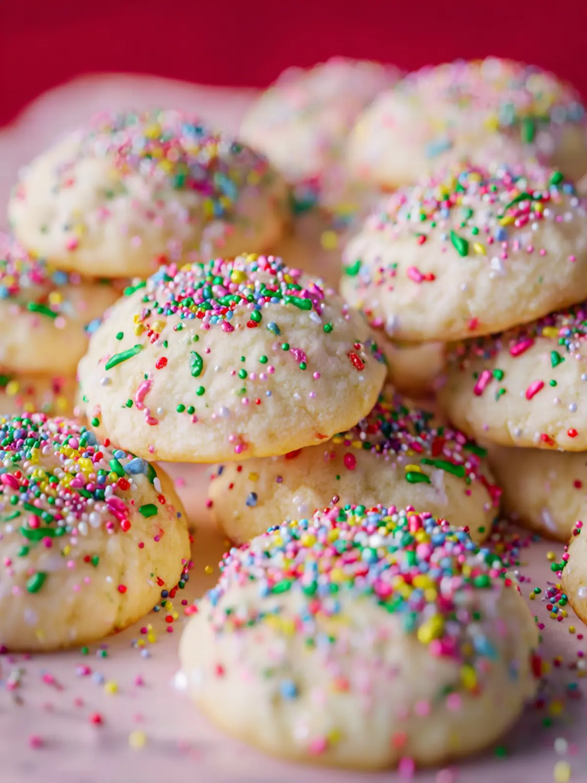 Soft Almond Sprinkle Cookies For The Holidays First Image