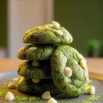 Irresistible Matcha Mochi Cookies with White Chocolate Chips First Image