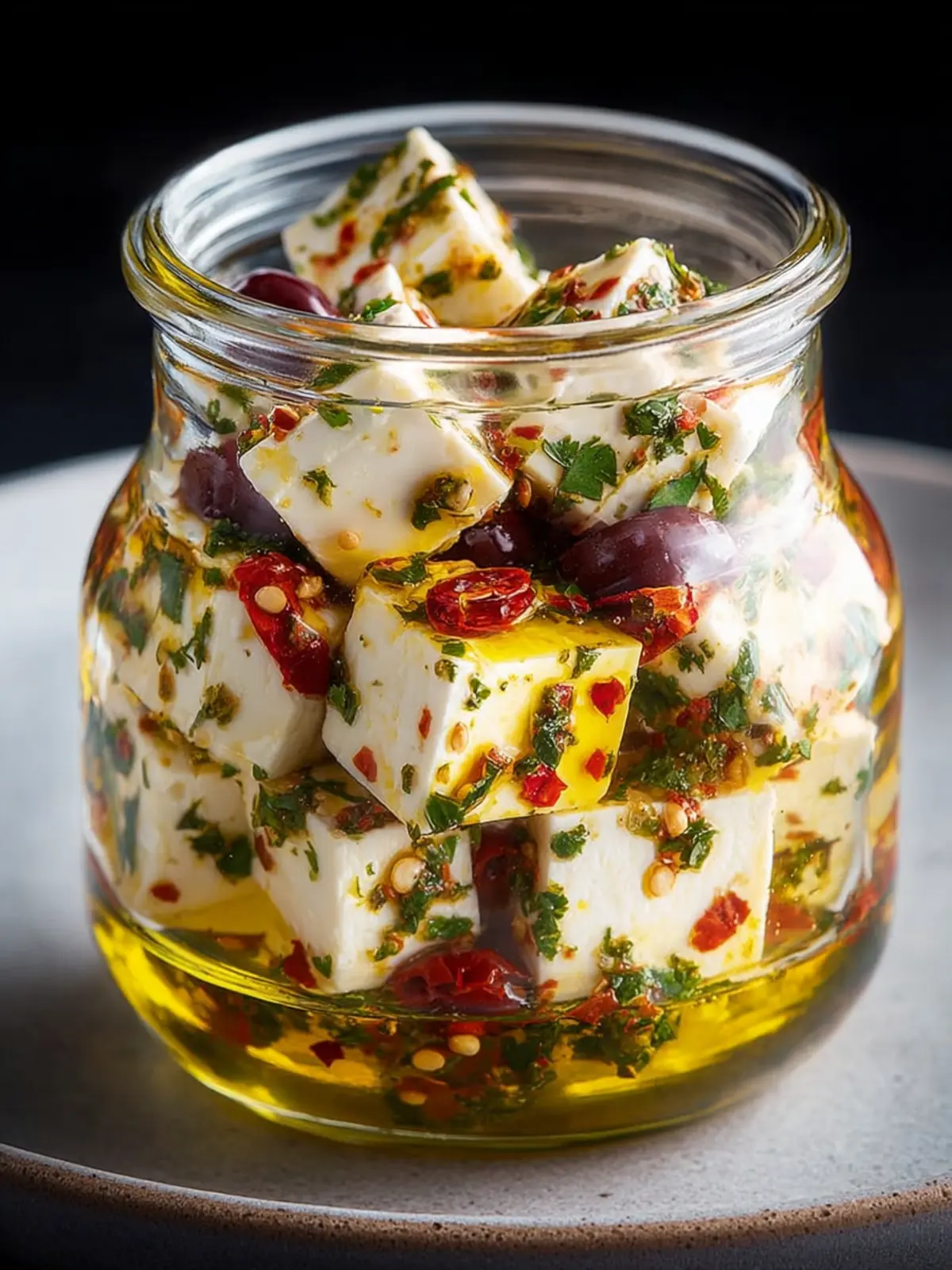 Spicy Marinated Feta & Olive Jar (Bold, Briny & Addictively Easy) First Image