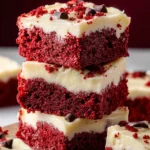Irresistible Red Velvet Cookie Bars with Cream Cheese Frosting First Image