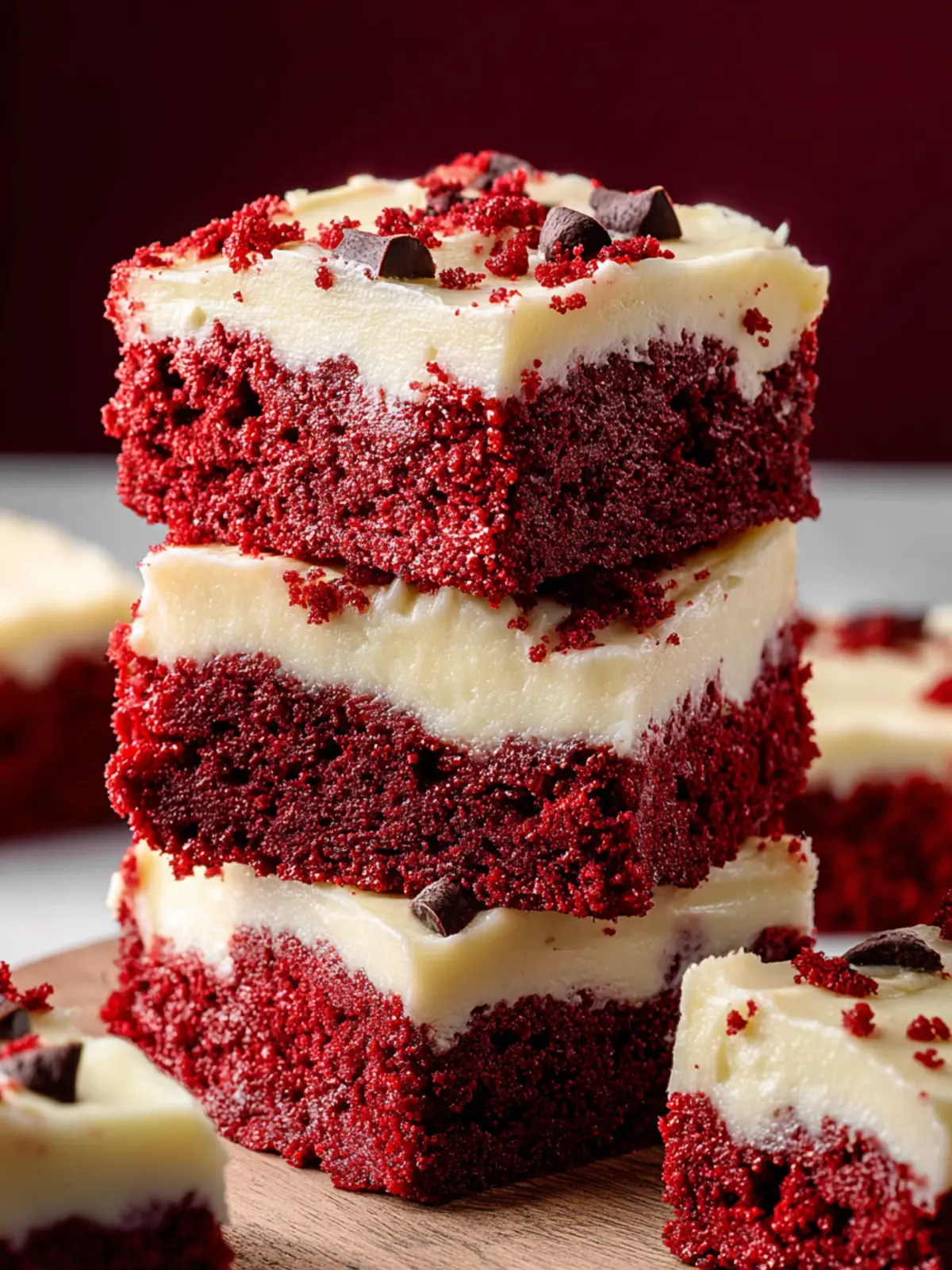 Irresistible Red Velvet Cookie Bars with Cream Cheese Frosting First Image