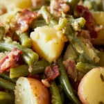 Slow Cooker Green Beans and Potatoes with Bacon First Image