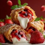 Deep Fried Strawberry Cheesecake Pies First Image