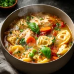 Easy One-Pot Chicken Tortellini Soup First Image