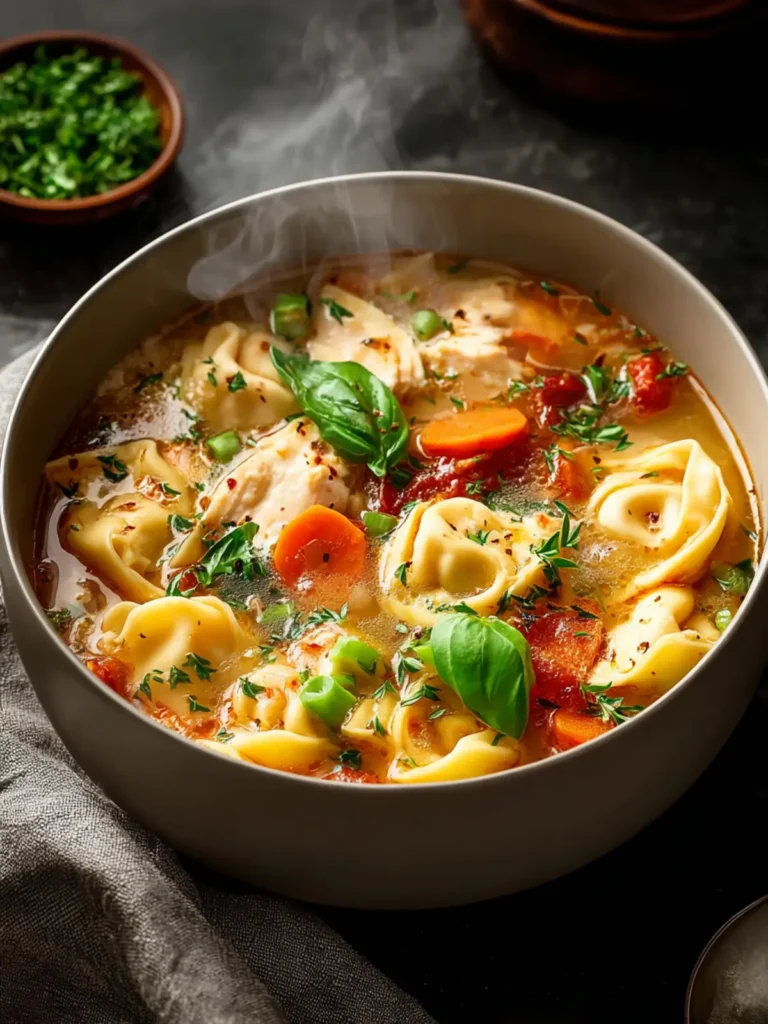 Easy One-Pot Chicken Tortellini Soup First Image