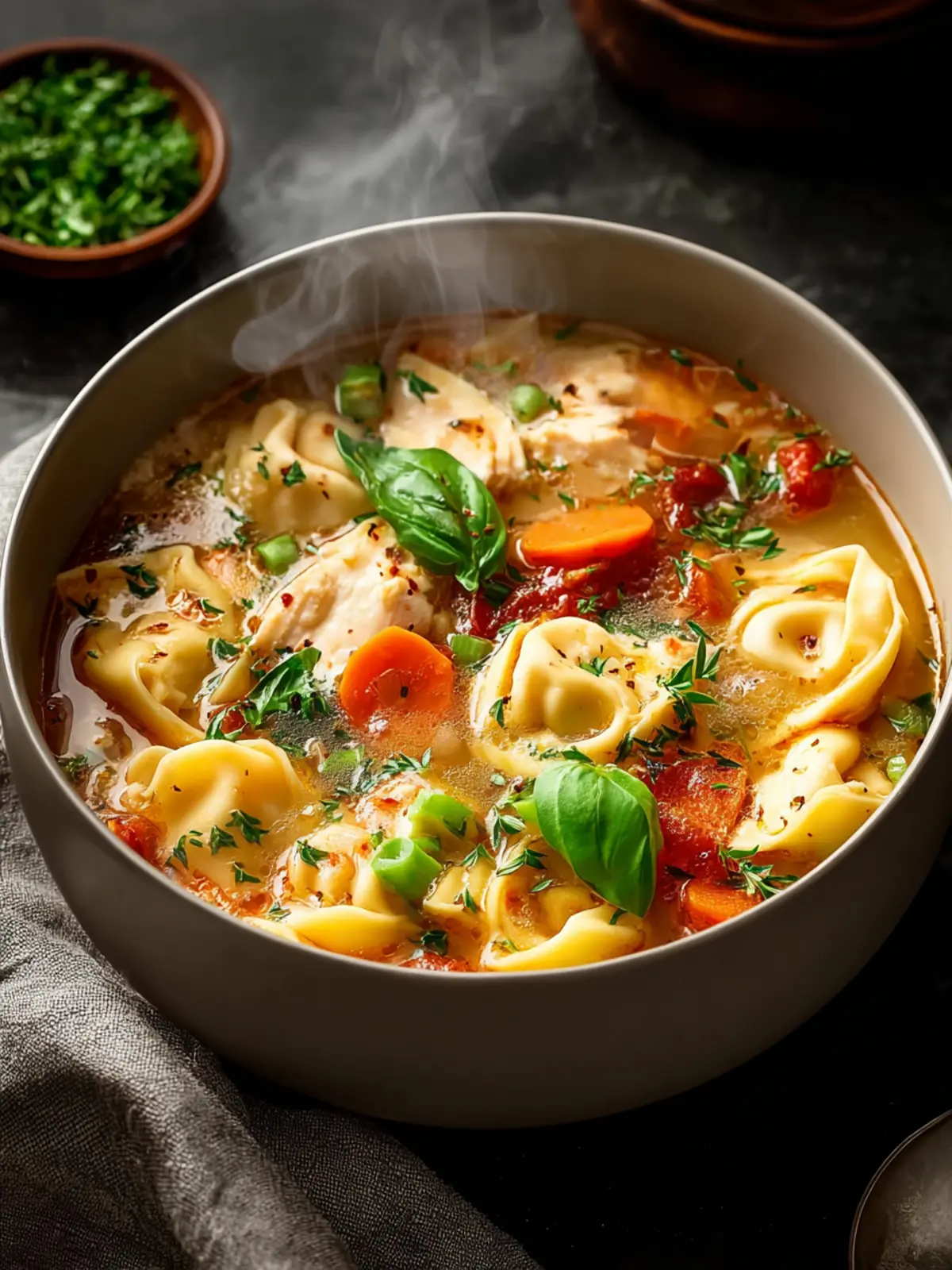 Easy One-Pot Chicken Tortellini Soup First Image