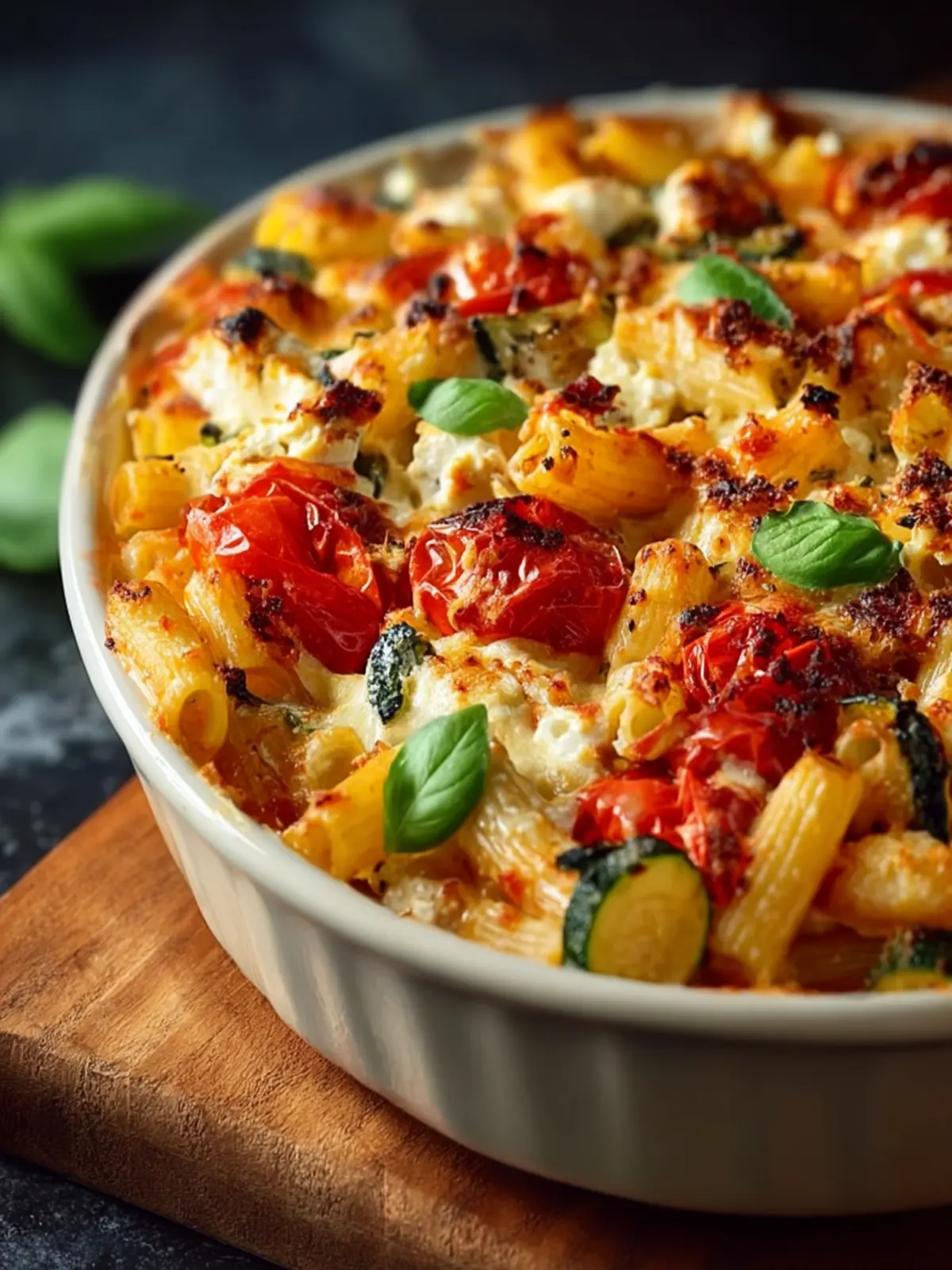 Healthy Baked Feta Pasta with Vegetables First Image