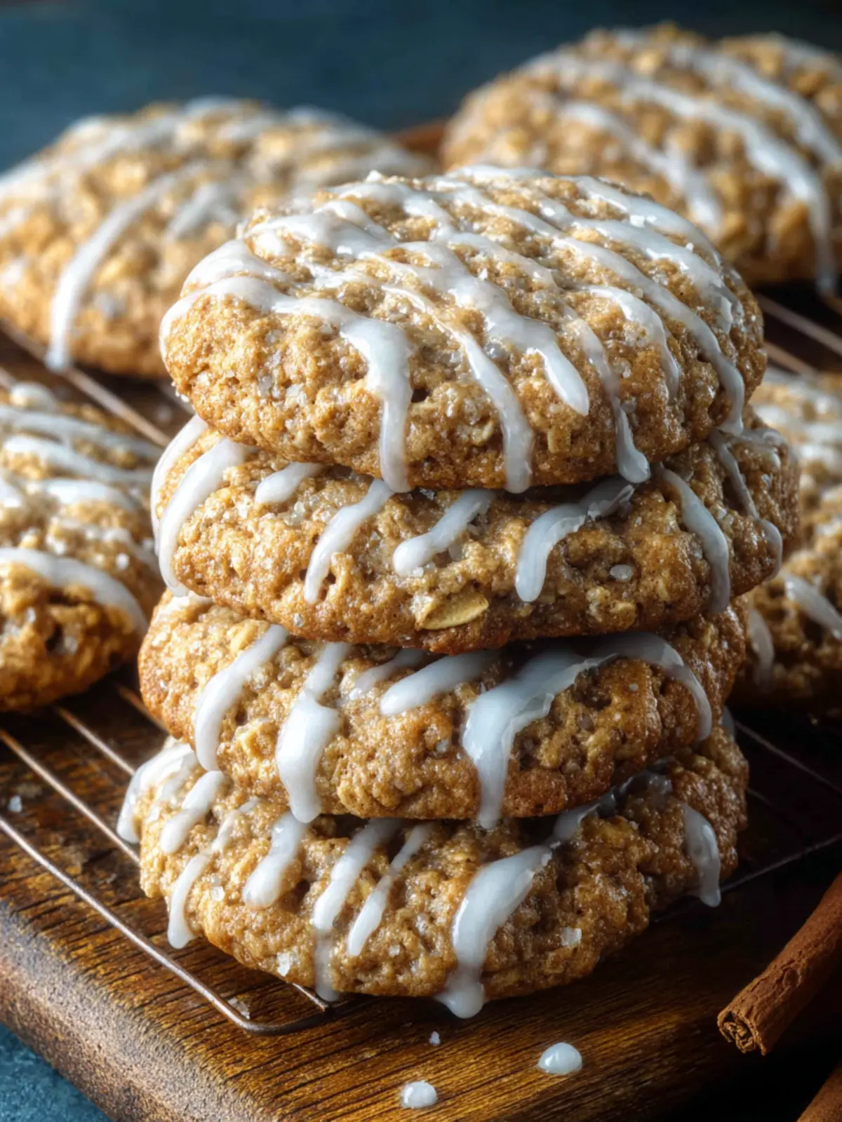 Homemade Iced Oatmeal Cookies First Image