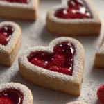 Linzer Strawberry Heart Cookies First Image