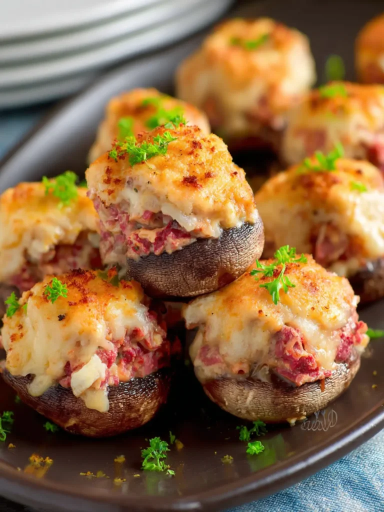 Reuben Stuffed Mushrooms First Image