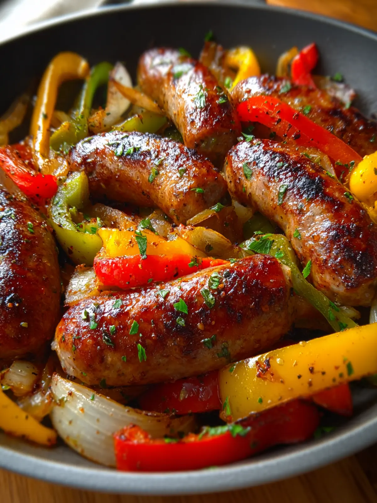 air fryer sausage and peppers First Image