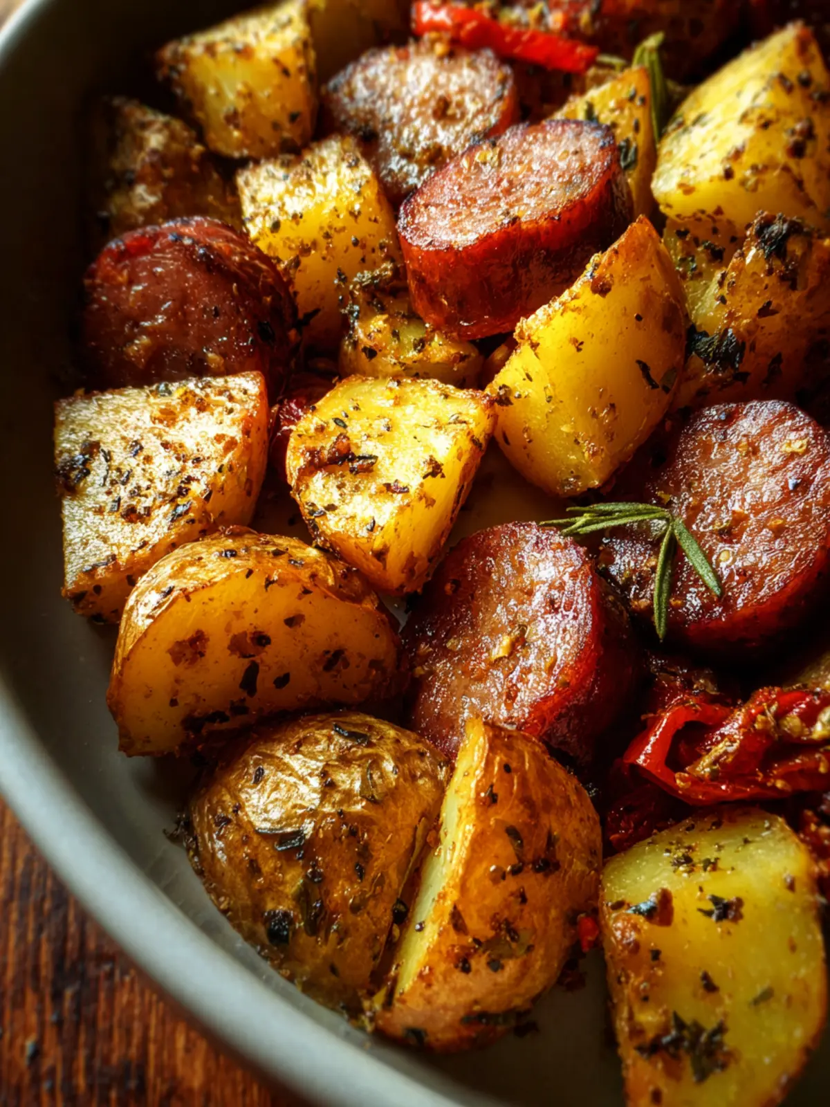 air fryer sausage and potatoes First Image