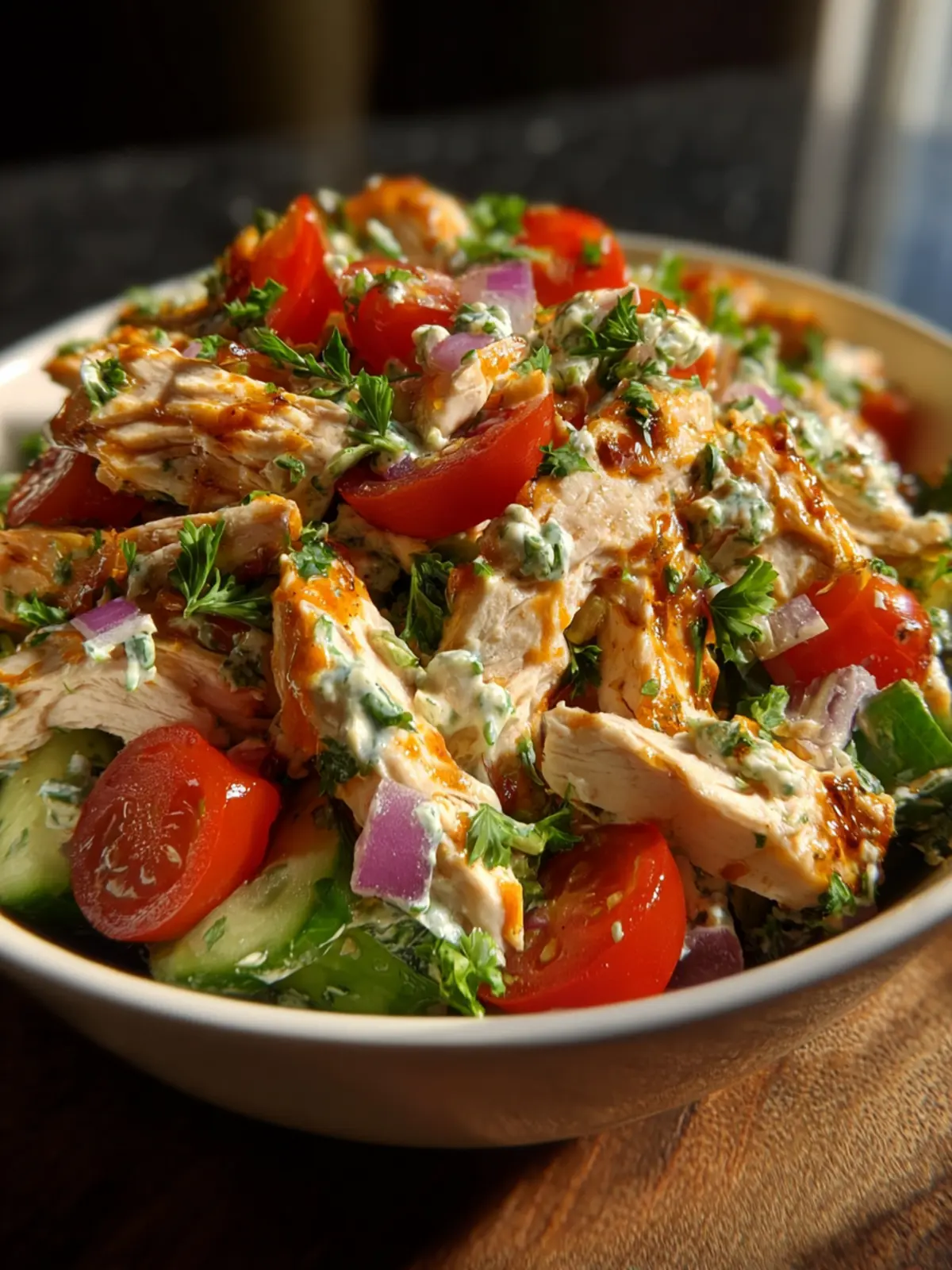 healthy ranch chicken salad First Image