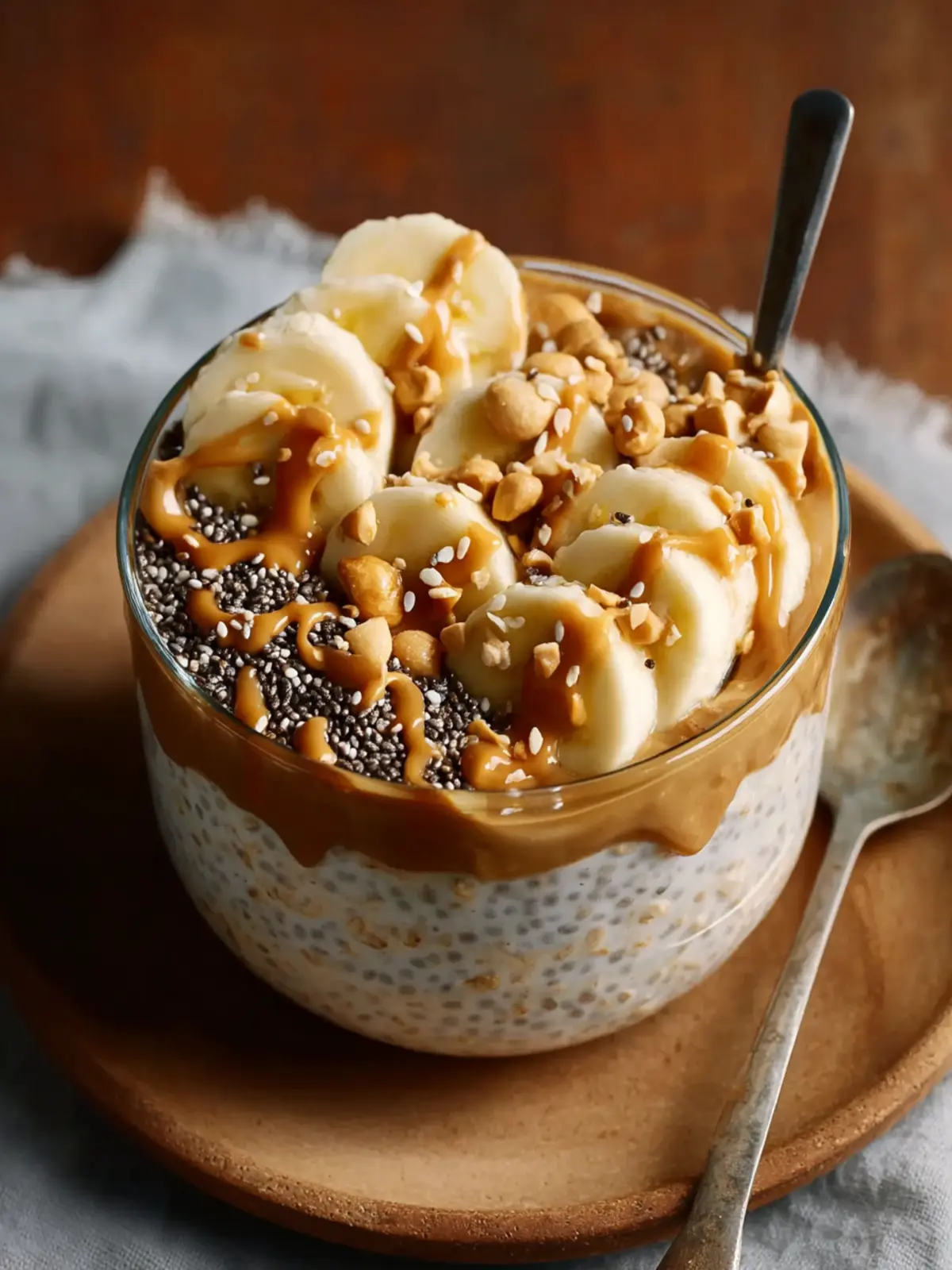 peanut butter banana overnight oats First Image