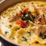 white chicken lasagna soup First Image