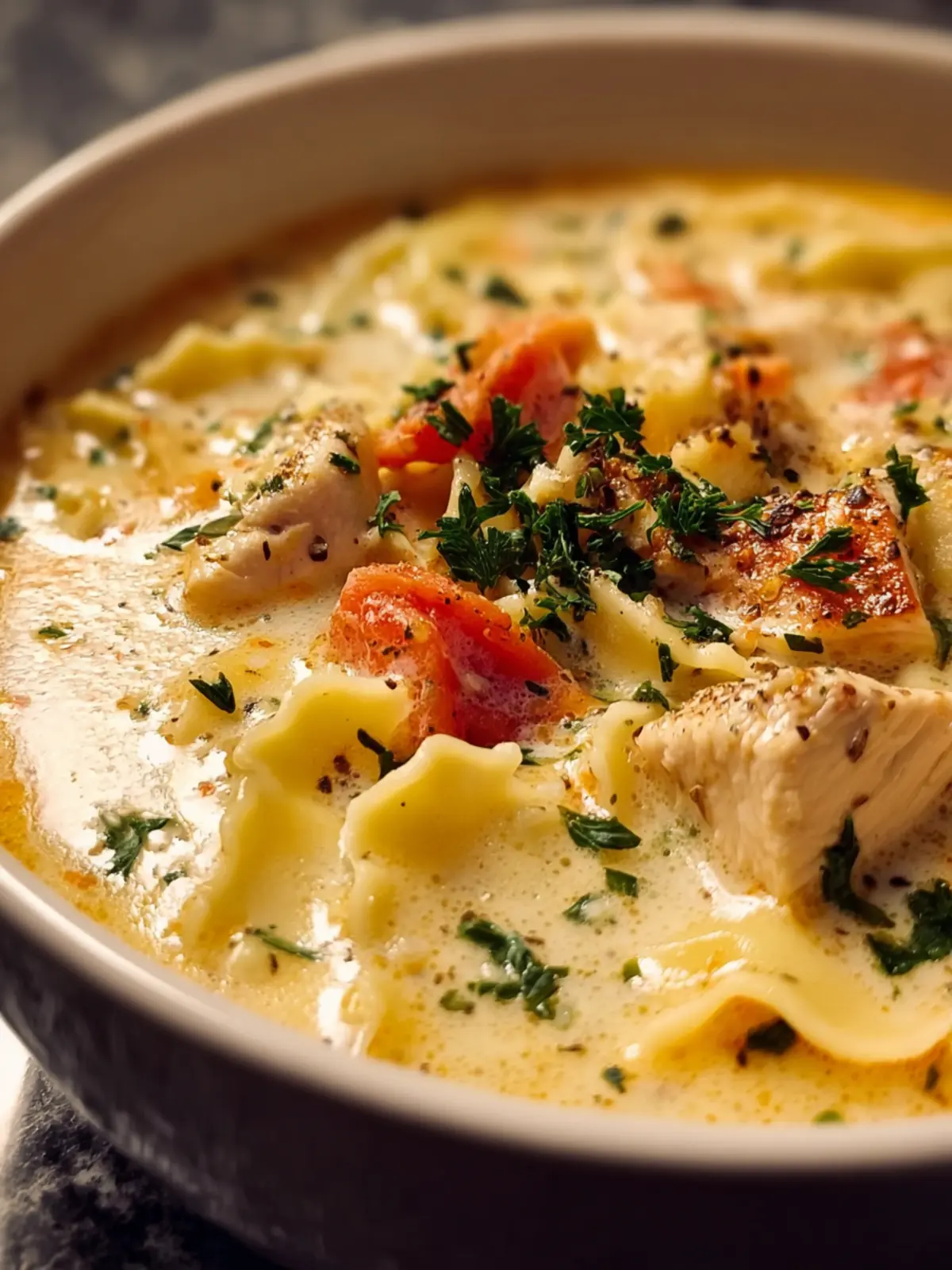 white chicken lasagna soup First Image