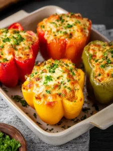 low carb chicken stuffed peppers First Image