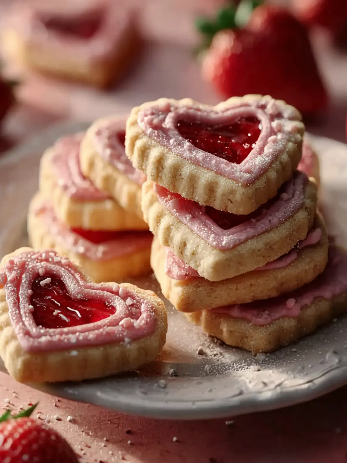 strawberry shortbread cookies First Image